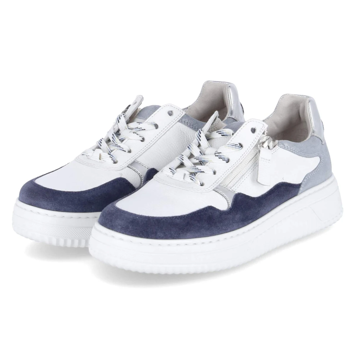 GaborLow Sneaker - weiss/jeans/silber