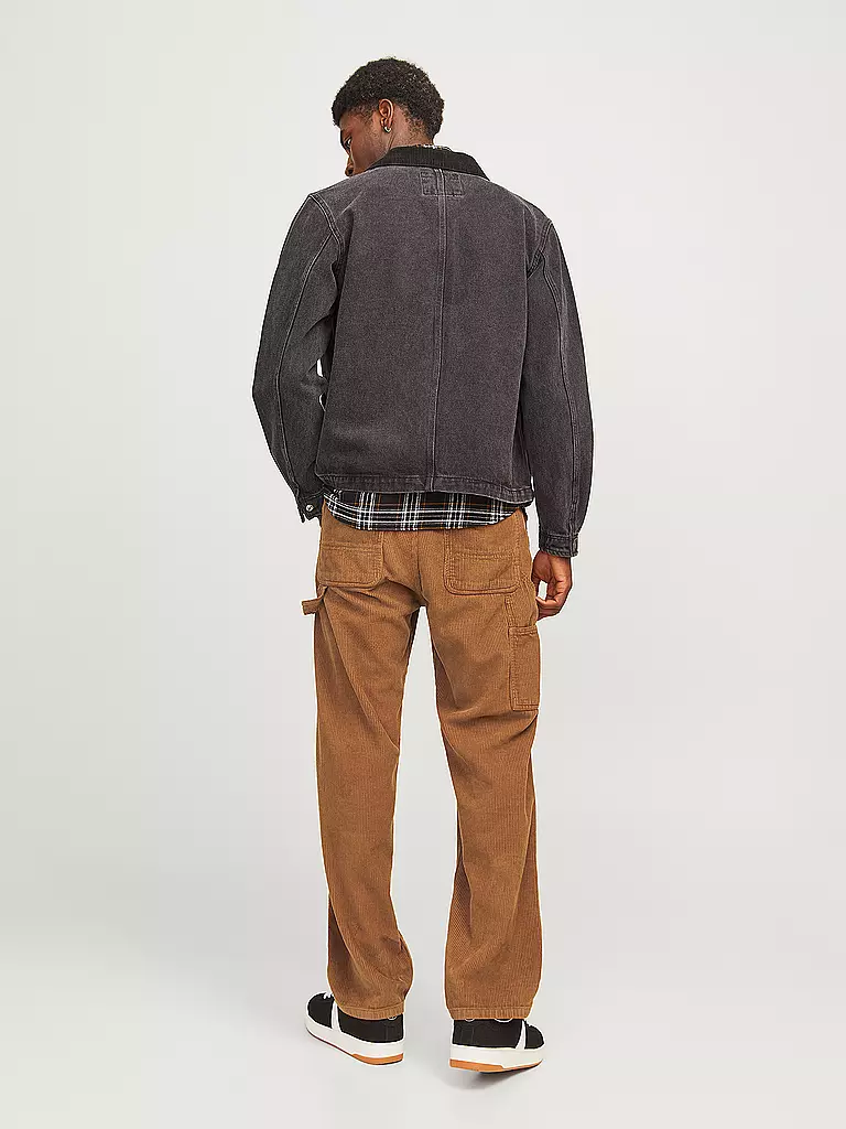 JACK & JONES Cordhose Flared Fit JJSTEDDIE braun
