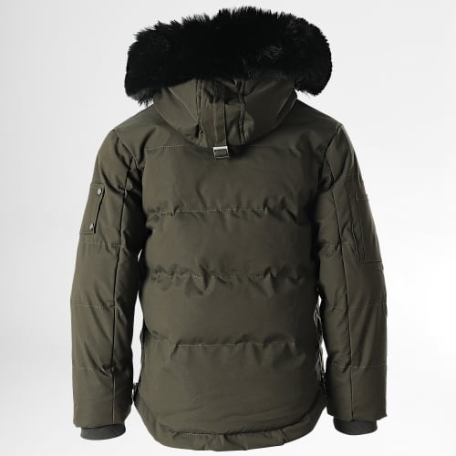 Parka Capuche Fourrure Enfant FD898 Vert Kaki