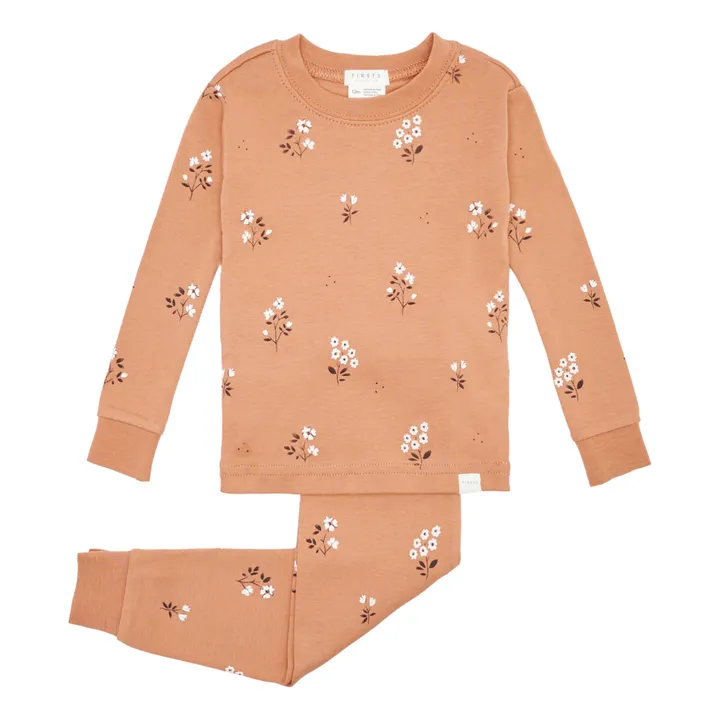 Petit Lem Pyjama Coton Bio Fleur | Vieux Rose