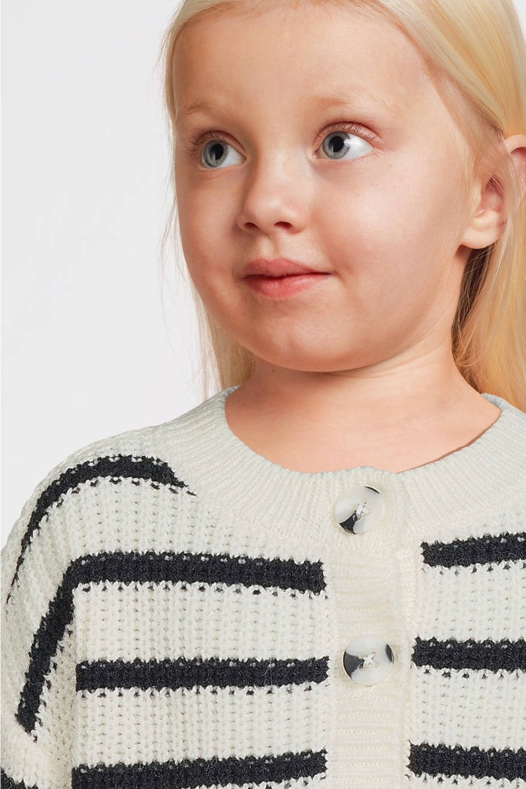 NAME IT gestreept vest NMFVERONJA ecru/donkerblauw