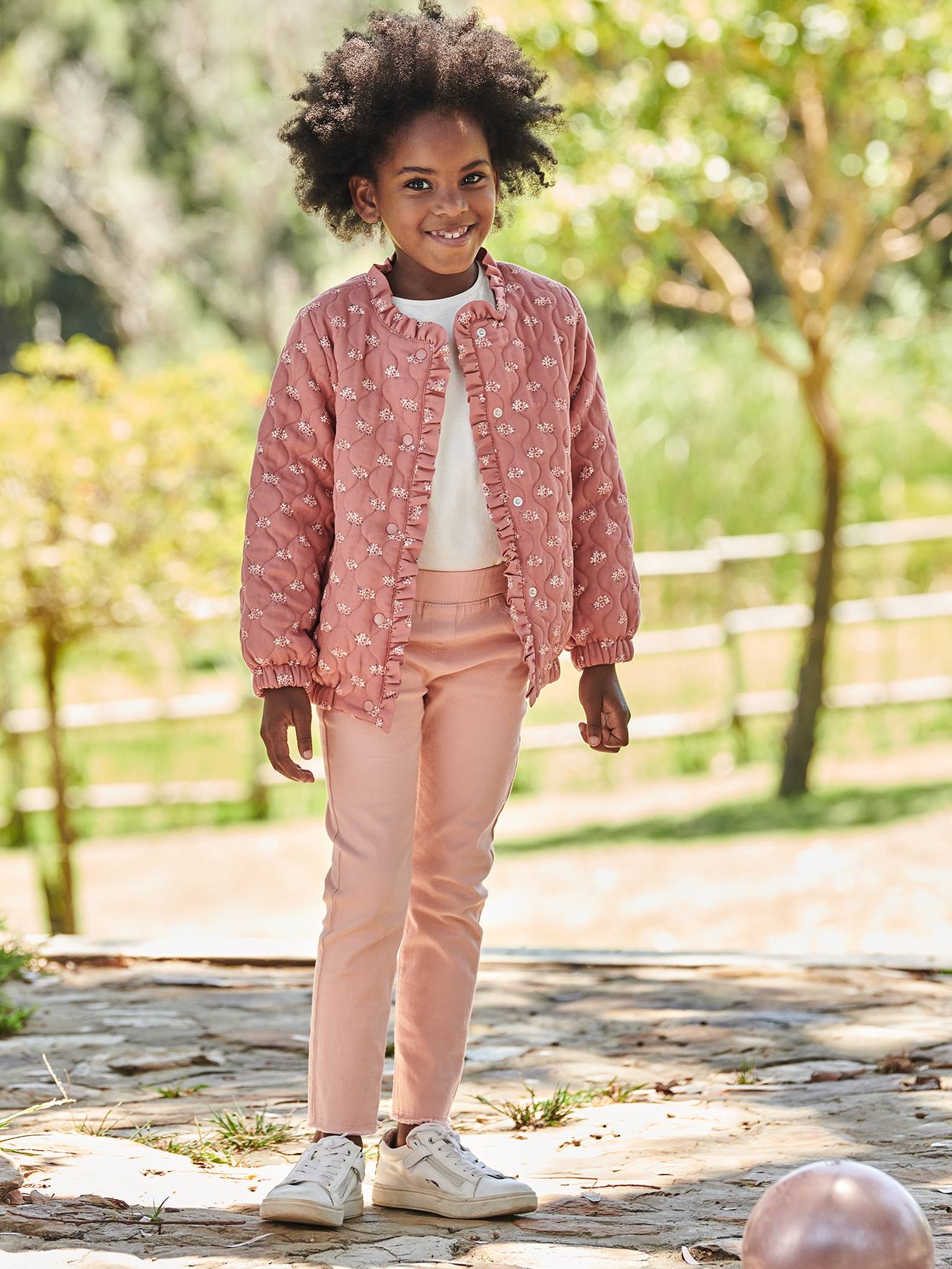 Calças legging coloridas para meninas, cor marrom claro lisa
