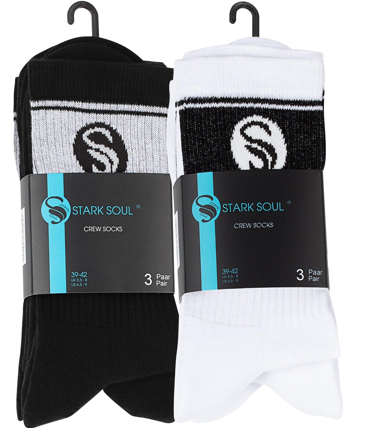 Stark Soul® 6 Paar Sportsocken im RETRO Design - Frotteesohle