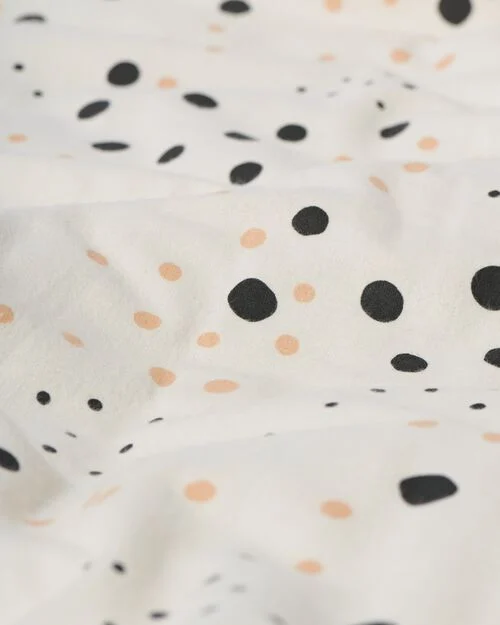 housse de couette enfant flanelle 120x150 pois