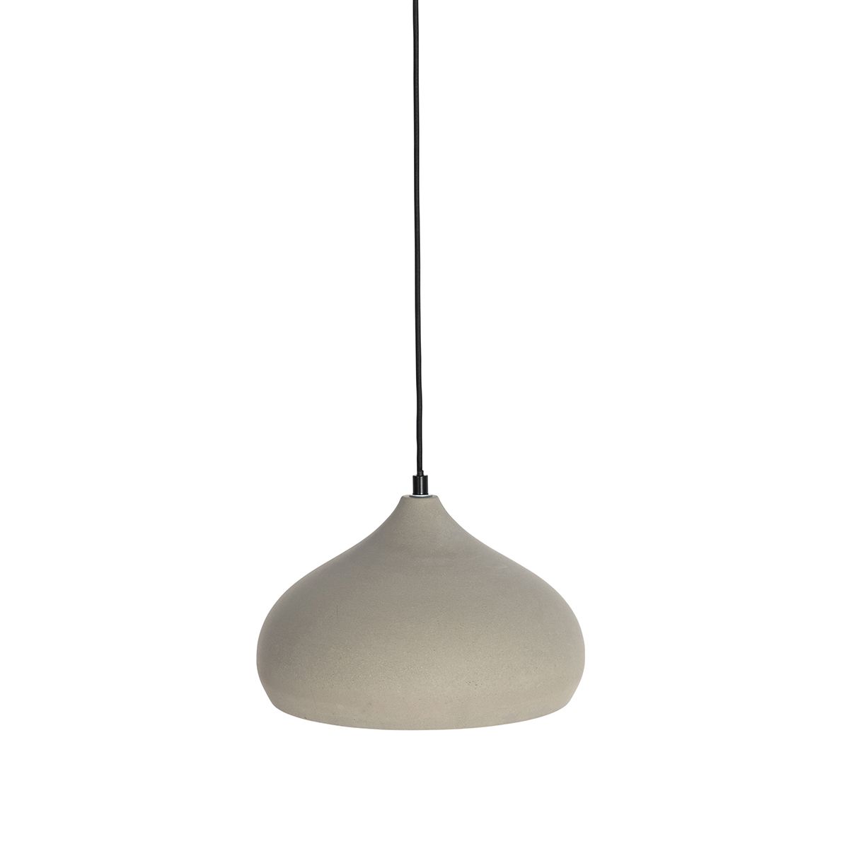 Moderne hanglamp zwart met betonnen kap - Nick