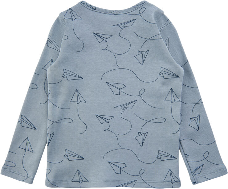 Soft Gallery SGBaby Bella Paper Plane Ls Tee NOOS Dusty blue