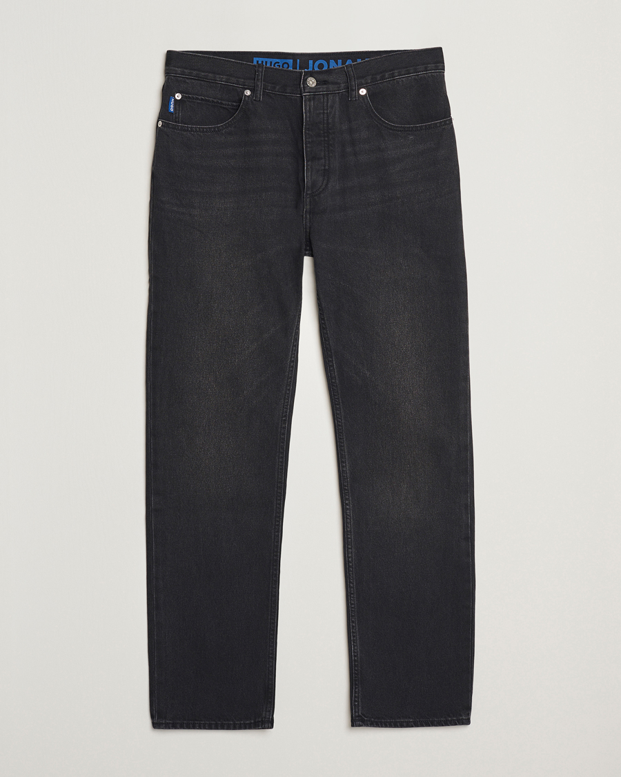 HUGO Jonah Straight Fit Jeans Washed Black