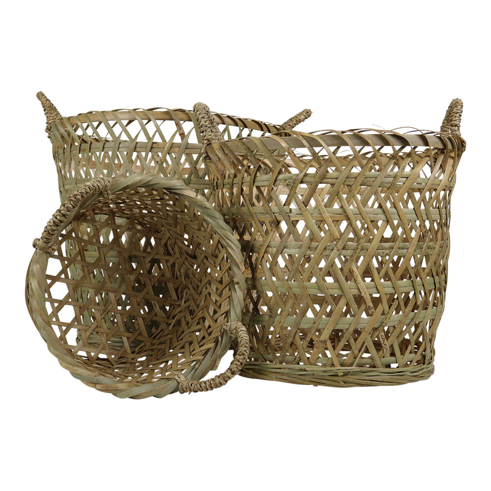 Mand (set Van 3) Bamboe - Hout - Naturel - Hout