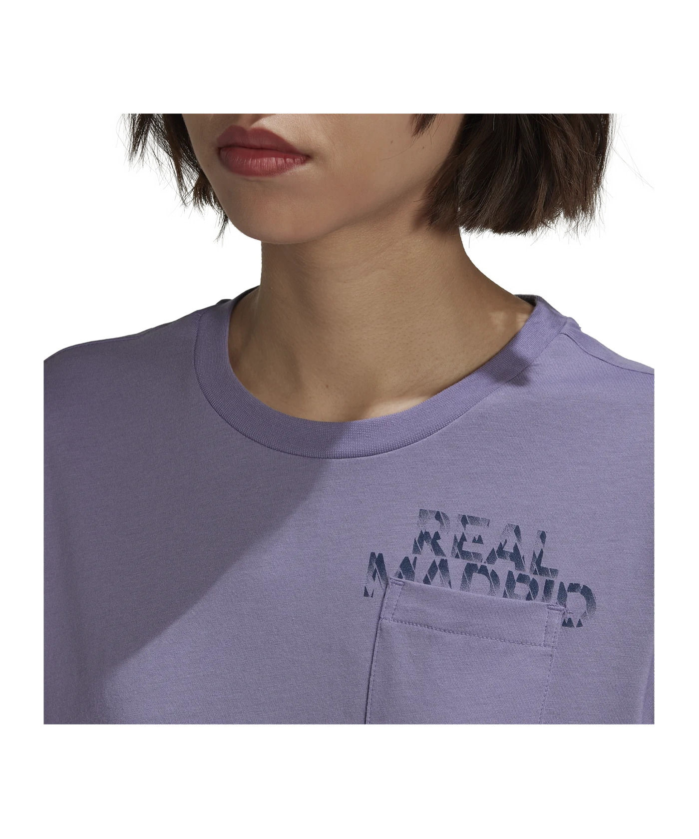 adidas Real Madrid Pocket T-Shirt Damen Lila