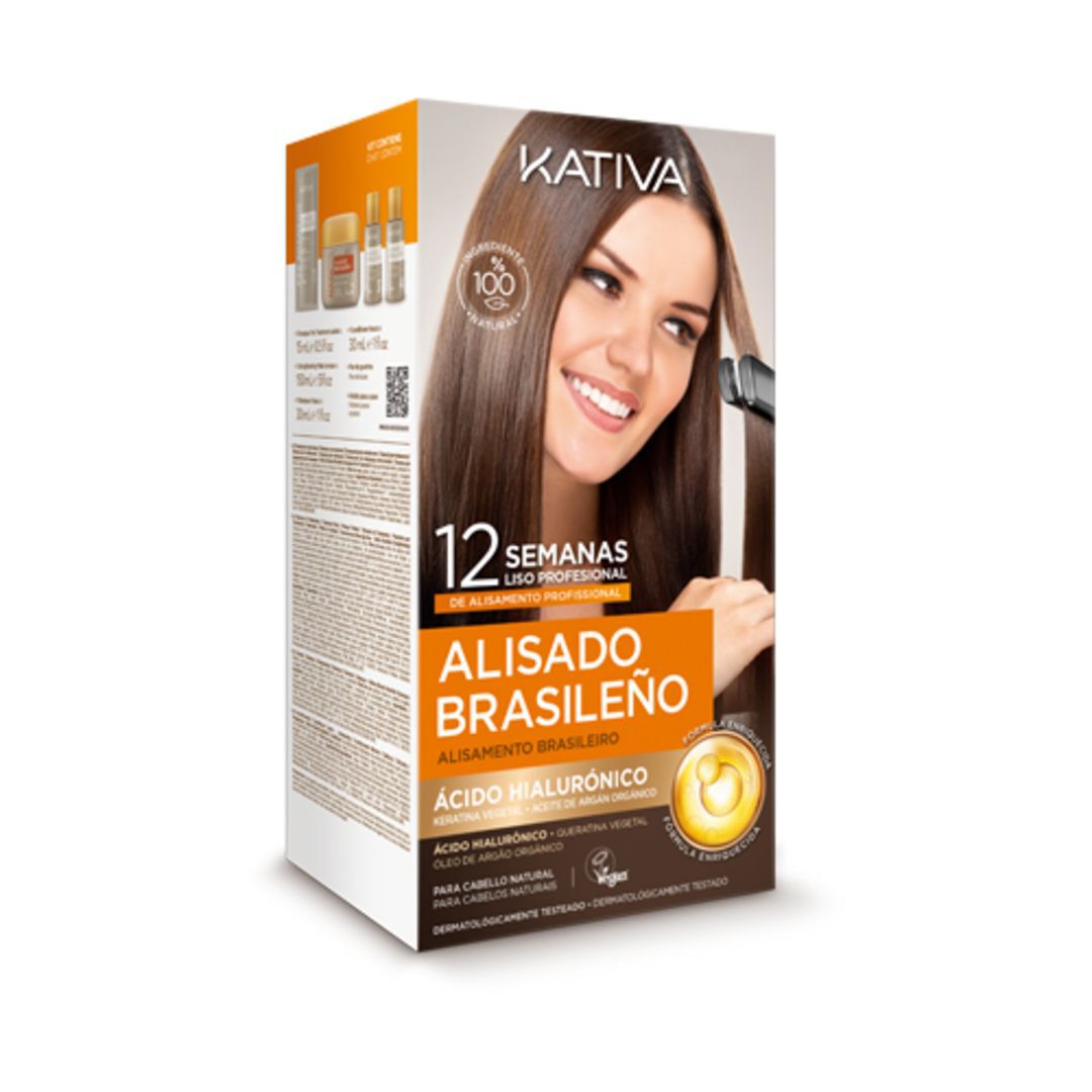 Kativa  Kit Alisamento Brasileiro com Ácido Hialurónico - 225ml