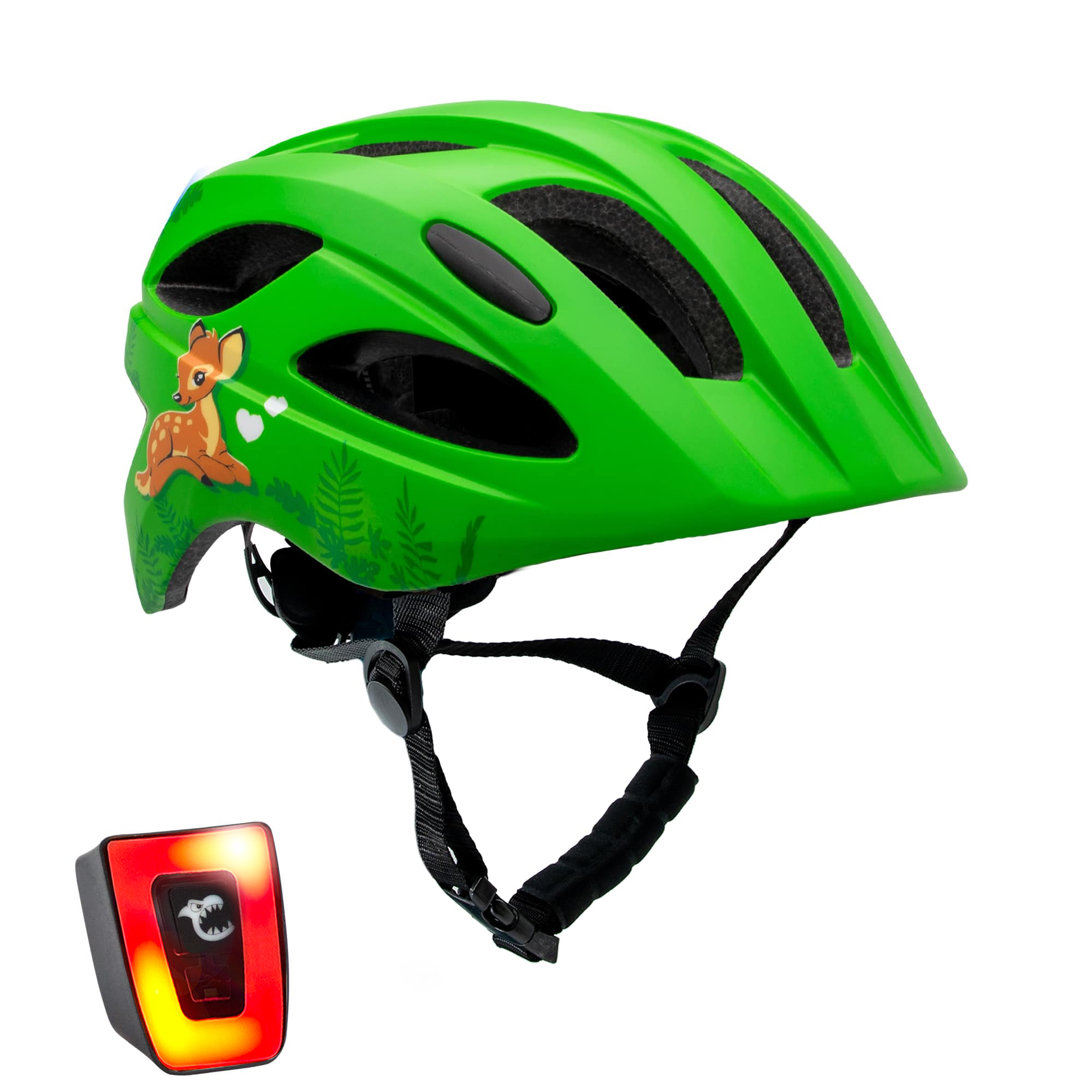 Capacete de bicicleta para crianças de 6 a 12 anos | Verde adorável | Certificado EN1078