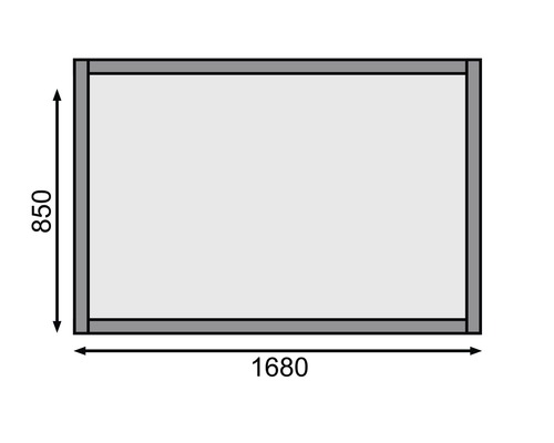 Verhoogd bed klassiek Karibu 2 173 x 89 x 82 cm terragrijs