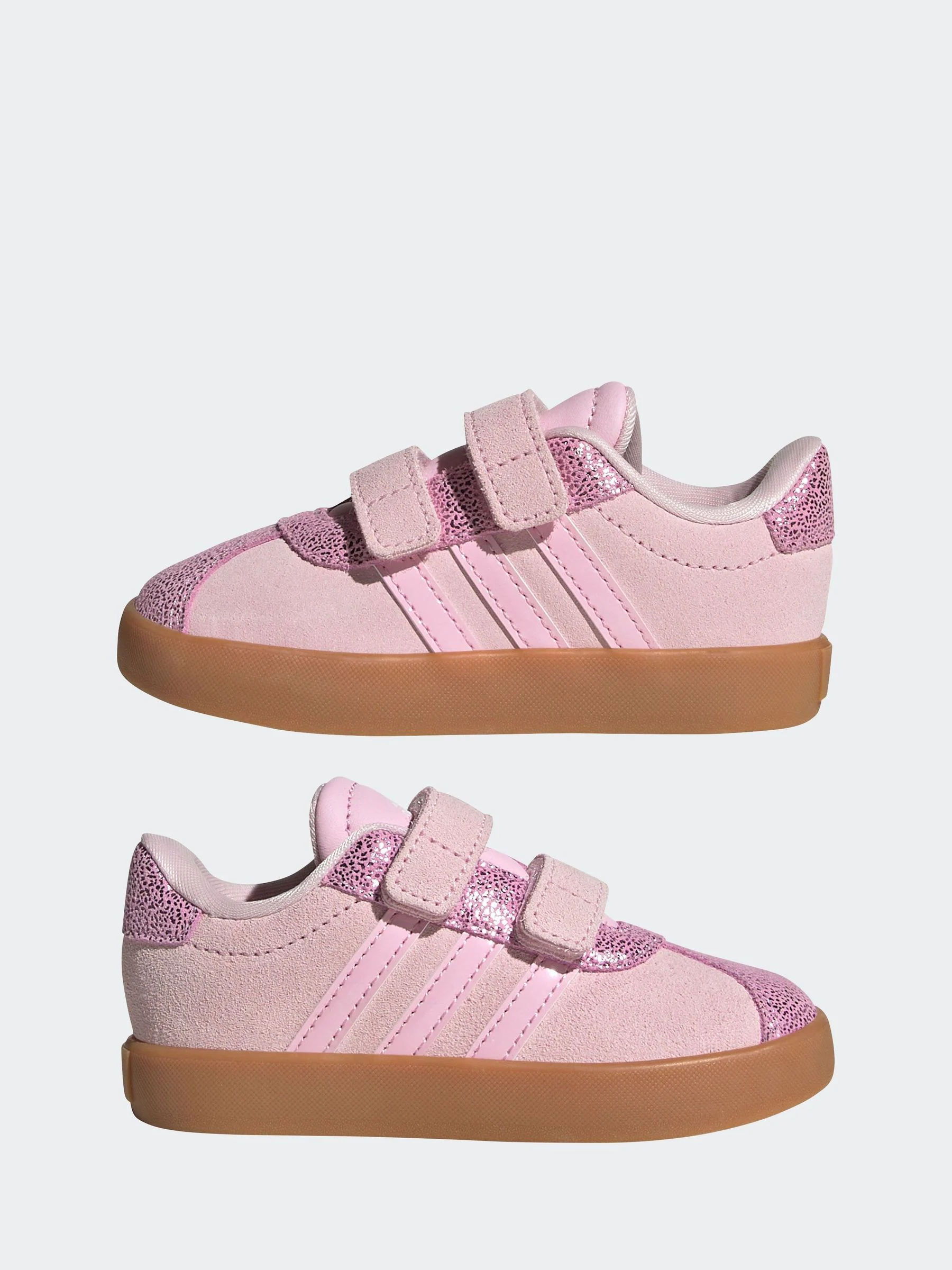 Roze - adidas Vl Court 3.0 Hook and Loop sneakers voor kinderen