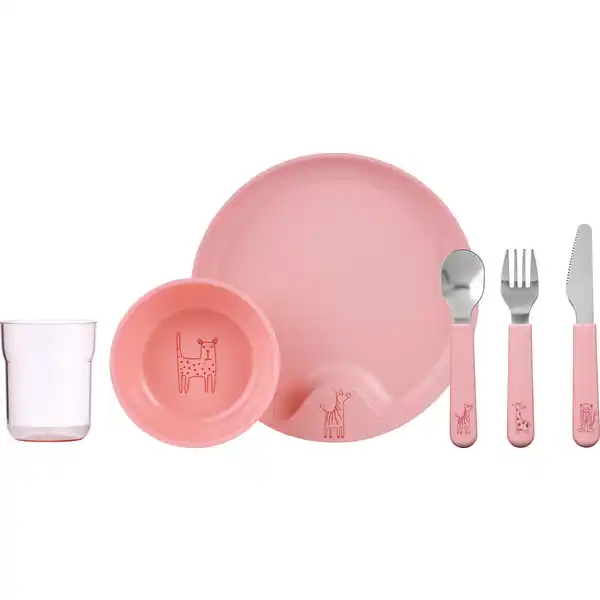 Kindergeschirrset Mio Deep Pink 6-teilig