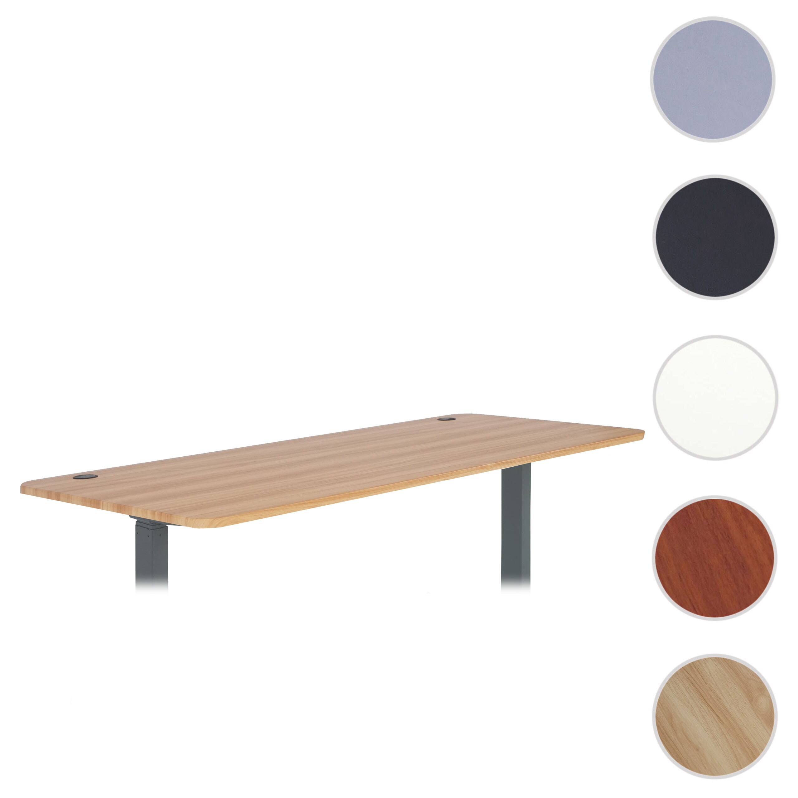 Tischplatte MCW-D40 für Schreibtische, Schreibtischplatte, 160x80cm MVG-zertifiziert ~ eichefarben