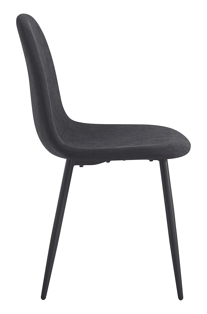 Venus spisestol Tekstil Lino 19 Black med sortlakkert matell