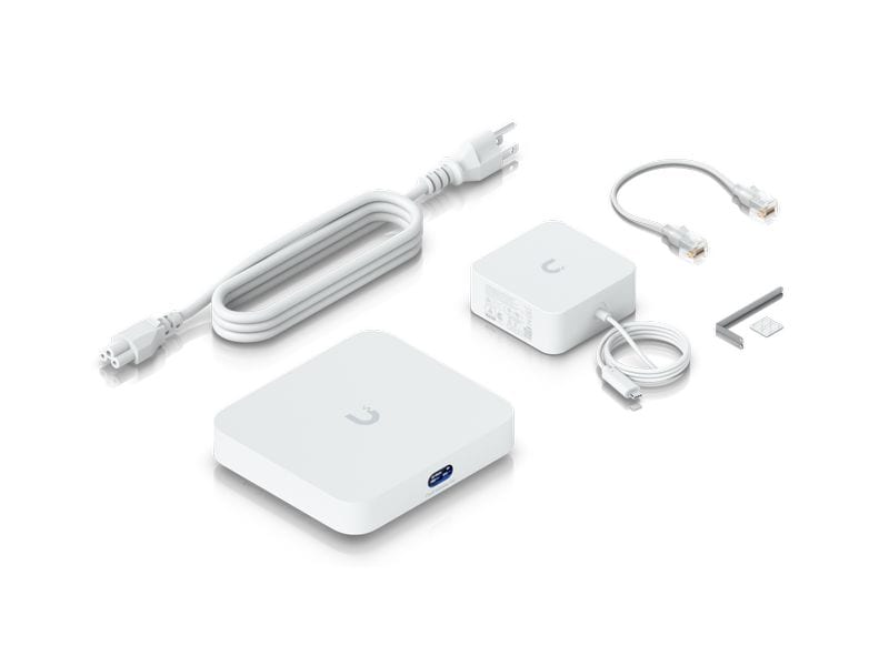 Ubiquiti VPN-Gateway UCG-MAX 512 GB SSD Kompakter 2.5G Cloud Gateway mit Unterstützung für 30  UniFi-Geräte und 300  Clients, 1.5 Gbps IPS-Routing und auswählbarem NVR-Speicher