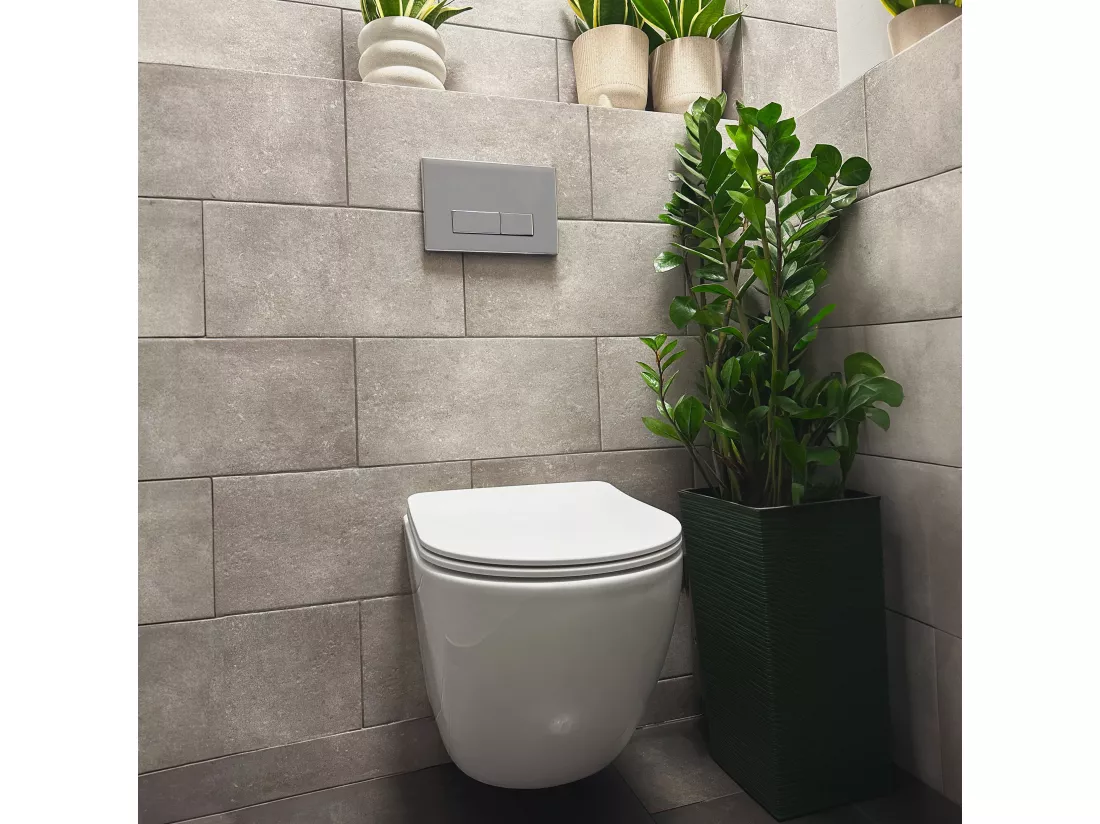 Cuvette wc suspendue REA Carlo mini tornado rimless slim