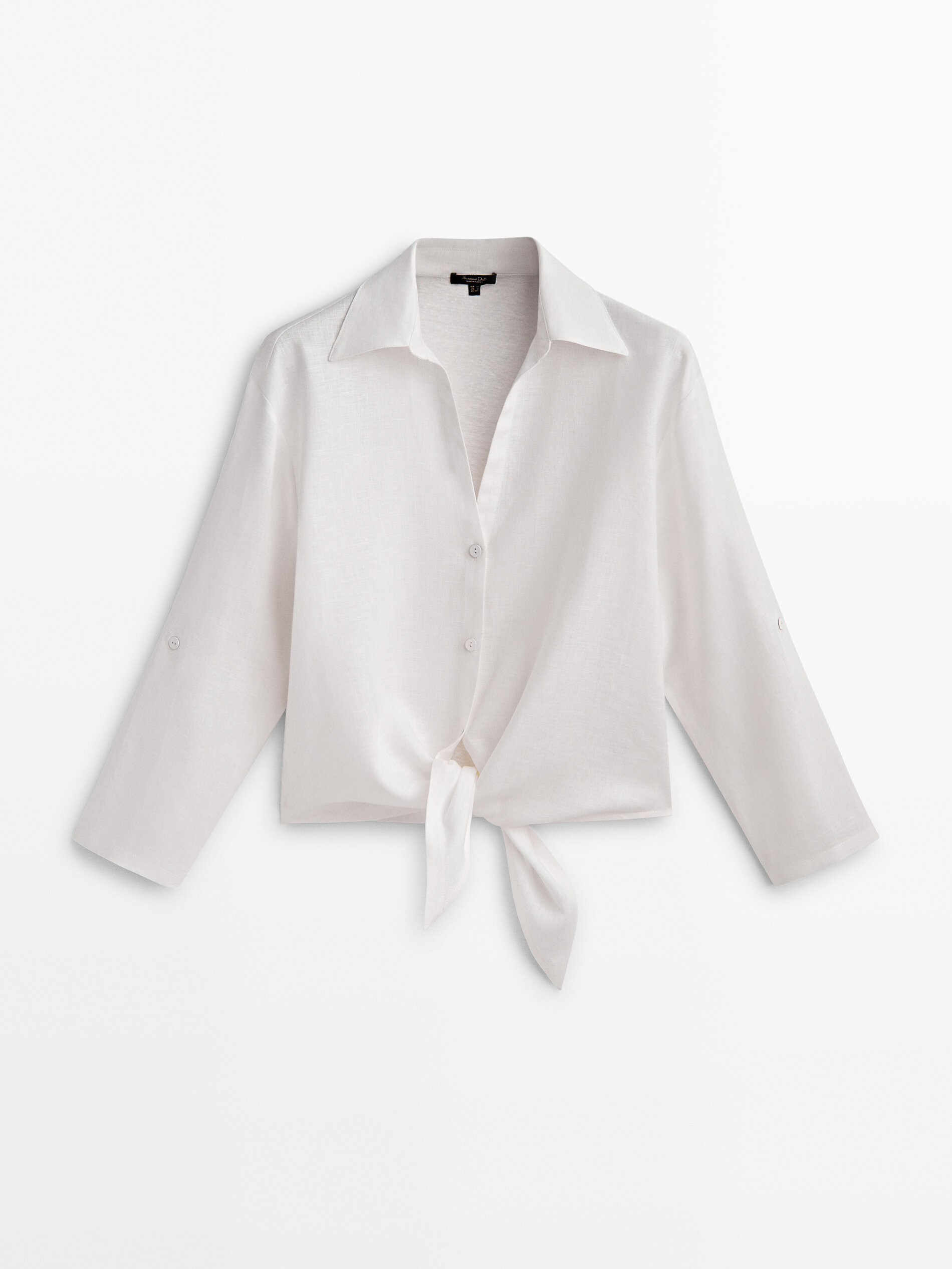Camiseta 100% linho nude na frente - RAW