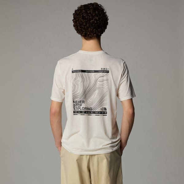 T-shirt THE NORTH FACE TOPOGRAPHIC FOUNDATION S/S TEE WHITE DUNE