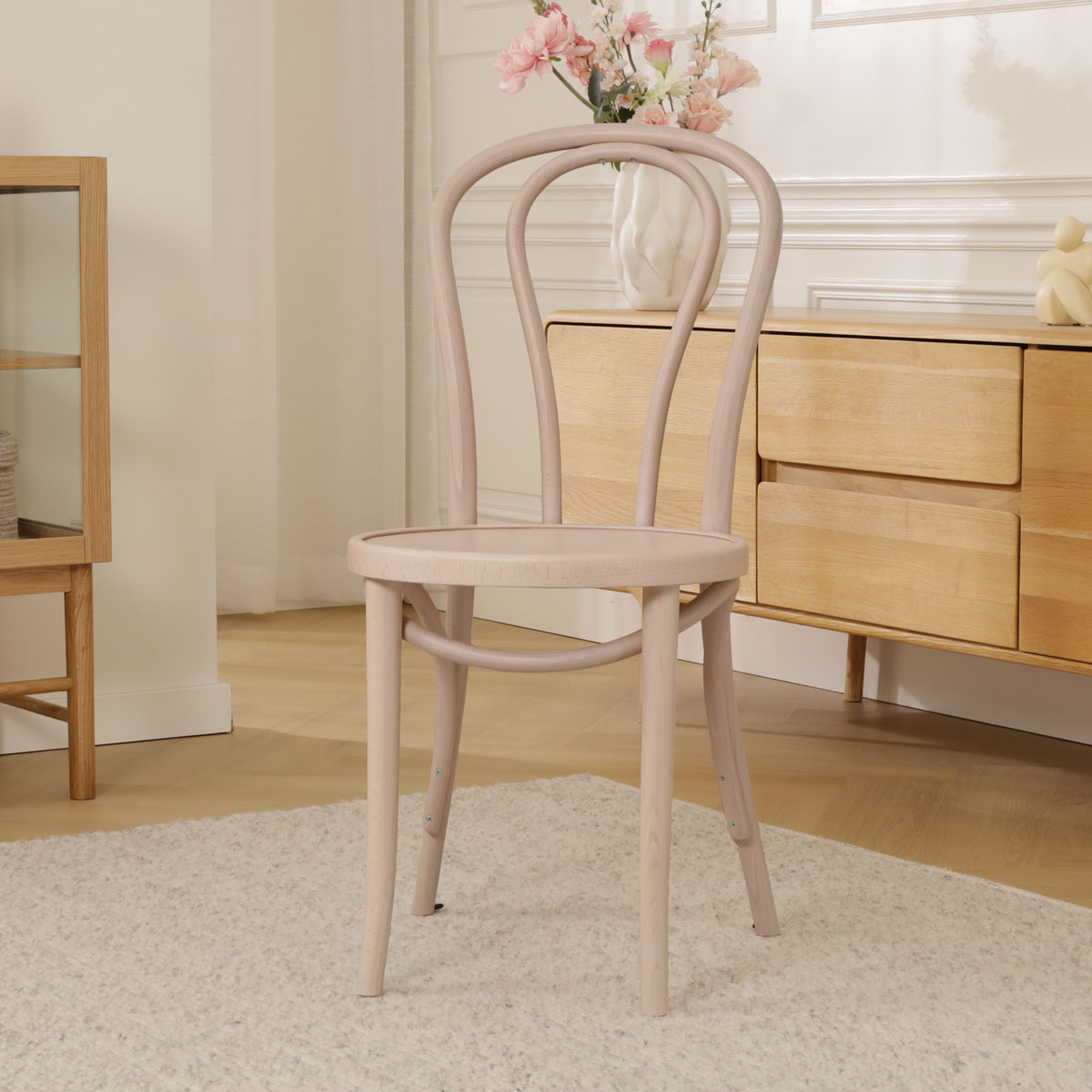 Houten bistrostoel Vienna Thonet No. 18 - whitewash