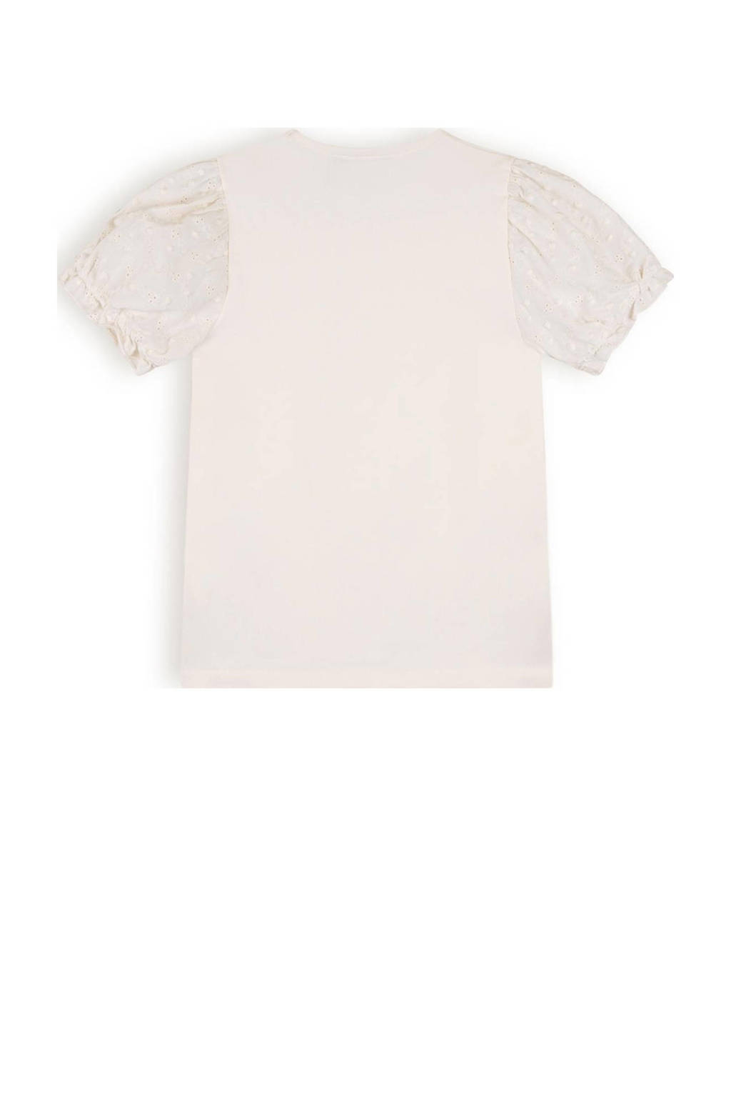 NONO T-shirt Kantal met printopdruk wit