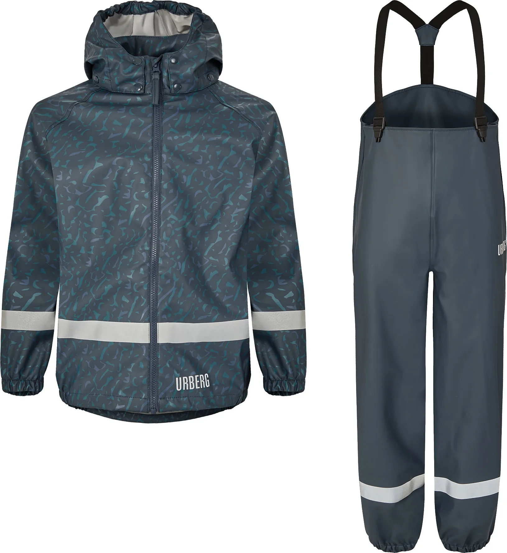 Urberg Kids' Malme PU Rain Set Midnight Navy