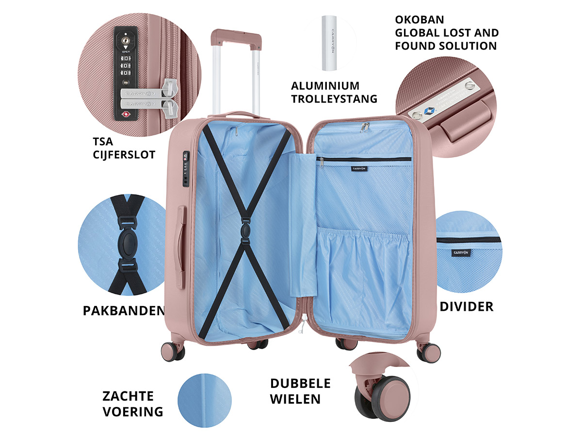 CarryOn Skyhopper 55 cm reiskoffer - Pink
