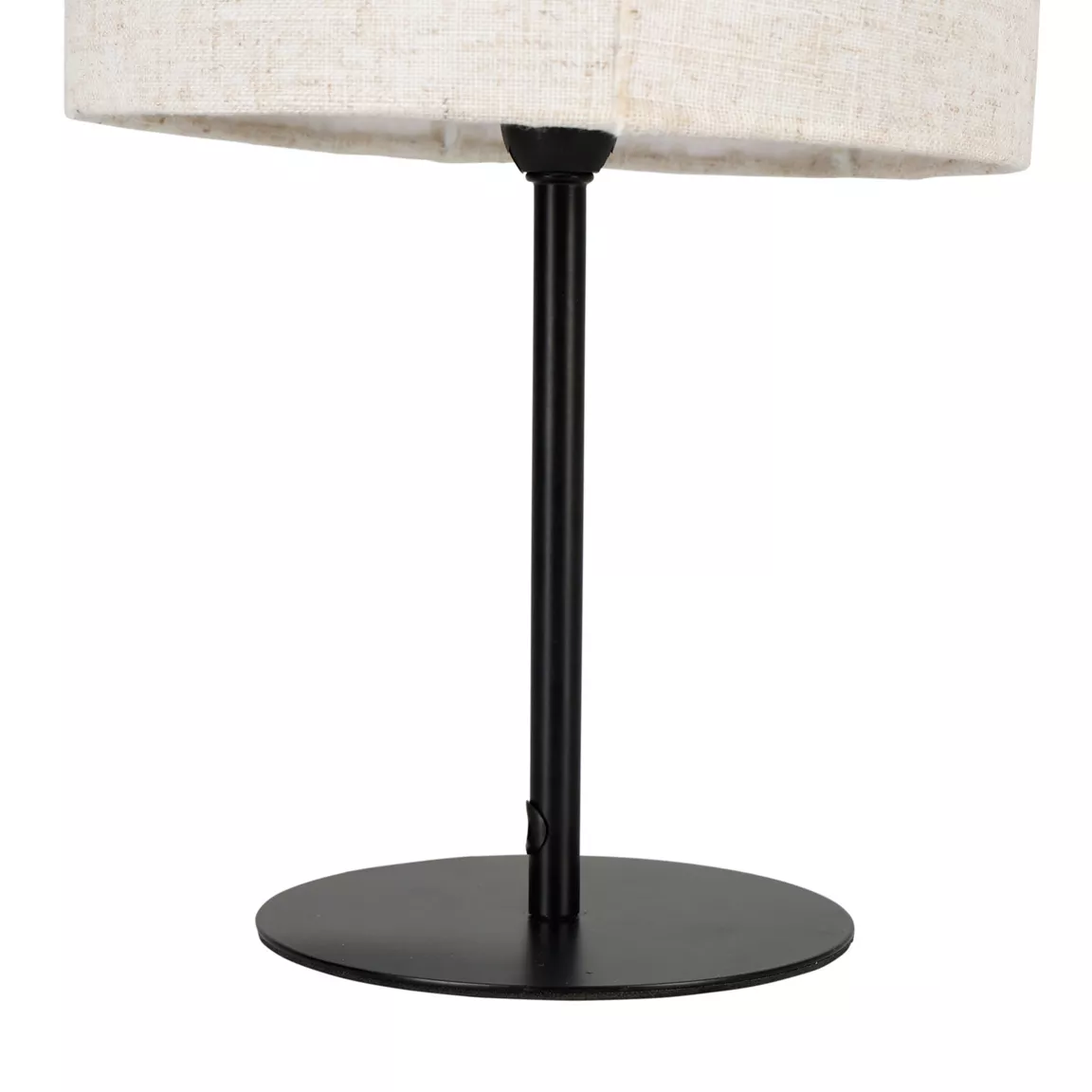 Lampe à poser en lin (H33 cm) Alma Noir et beige