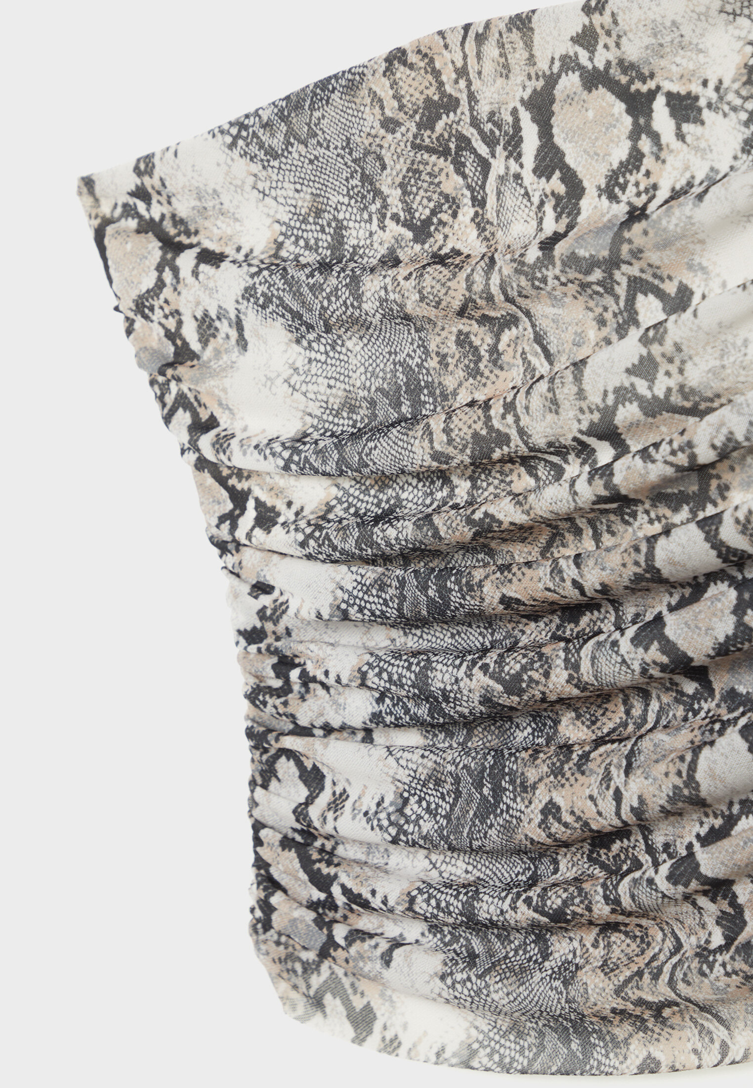 Top bandeau de tule estampado