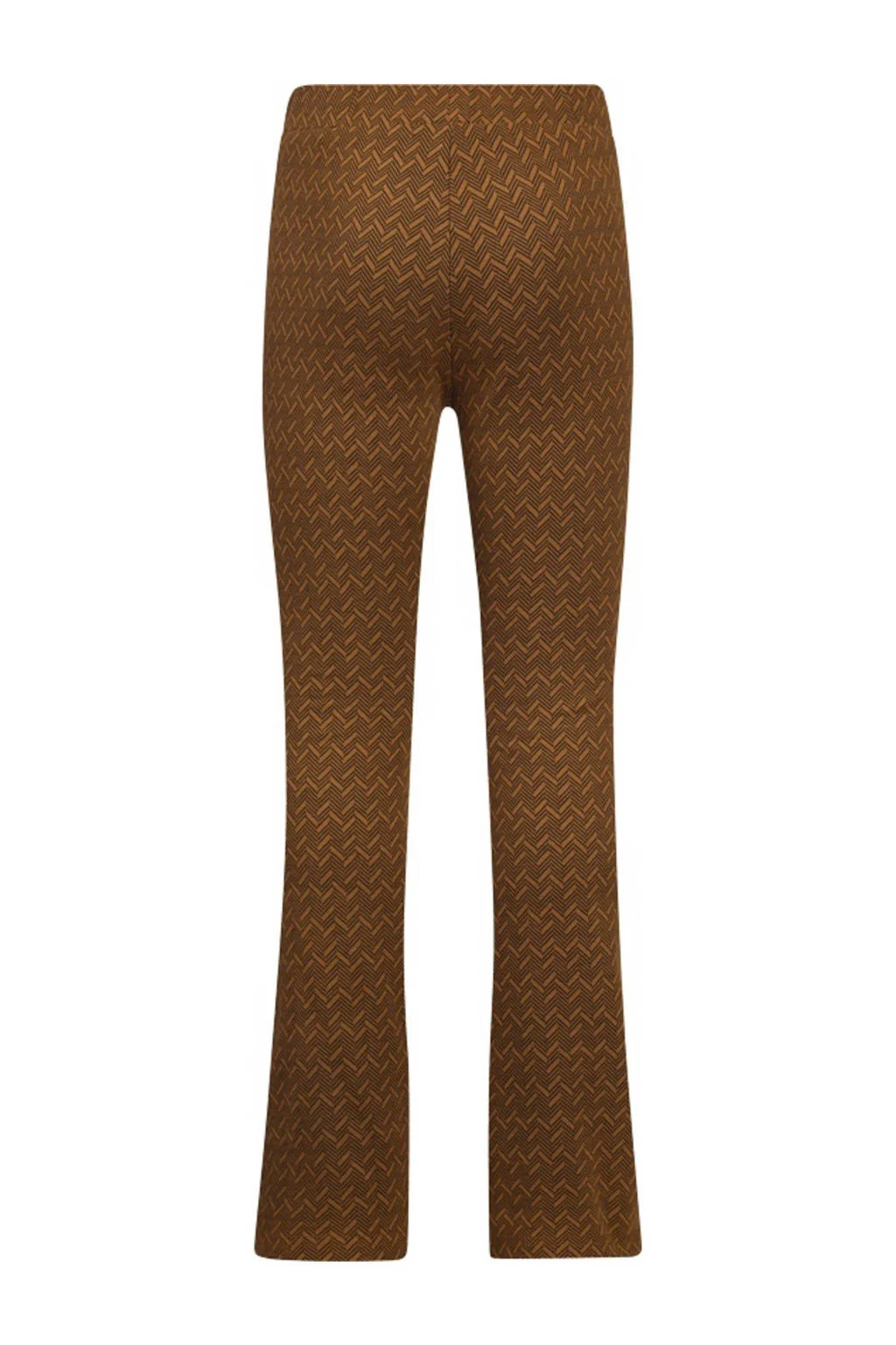 Retour Jeans flared broek Caro met all over print bruin