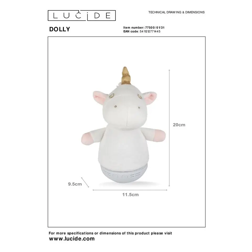 Lucide DOLLY Tafellamp - Wit