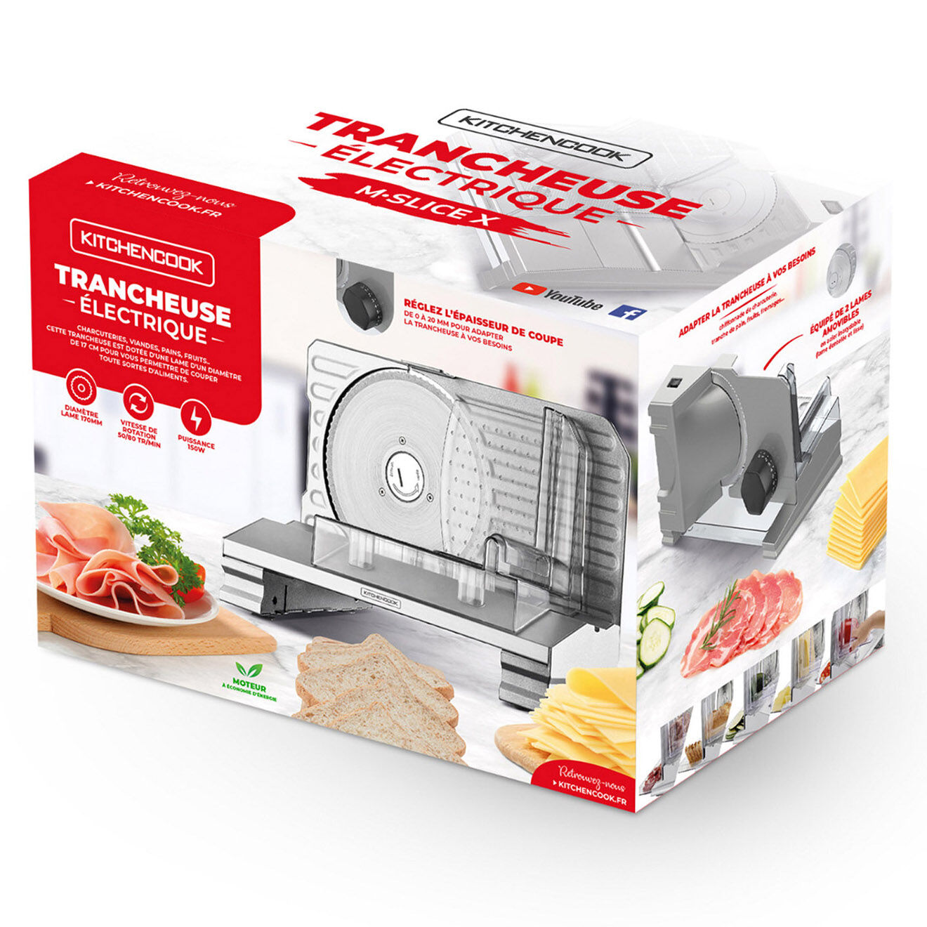 Kitchencook Trancheuse inox - 34.5x25.3x31 cm