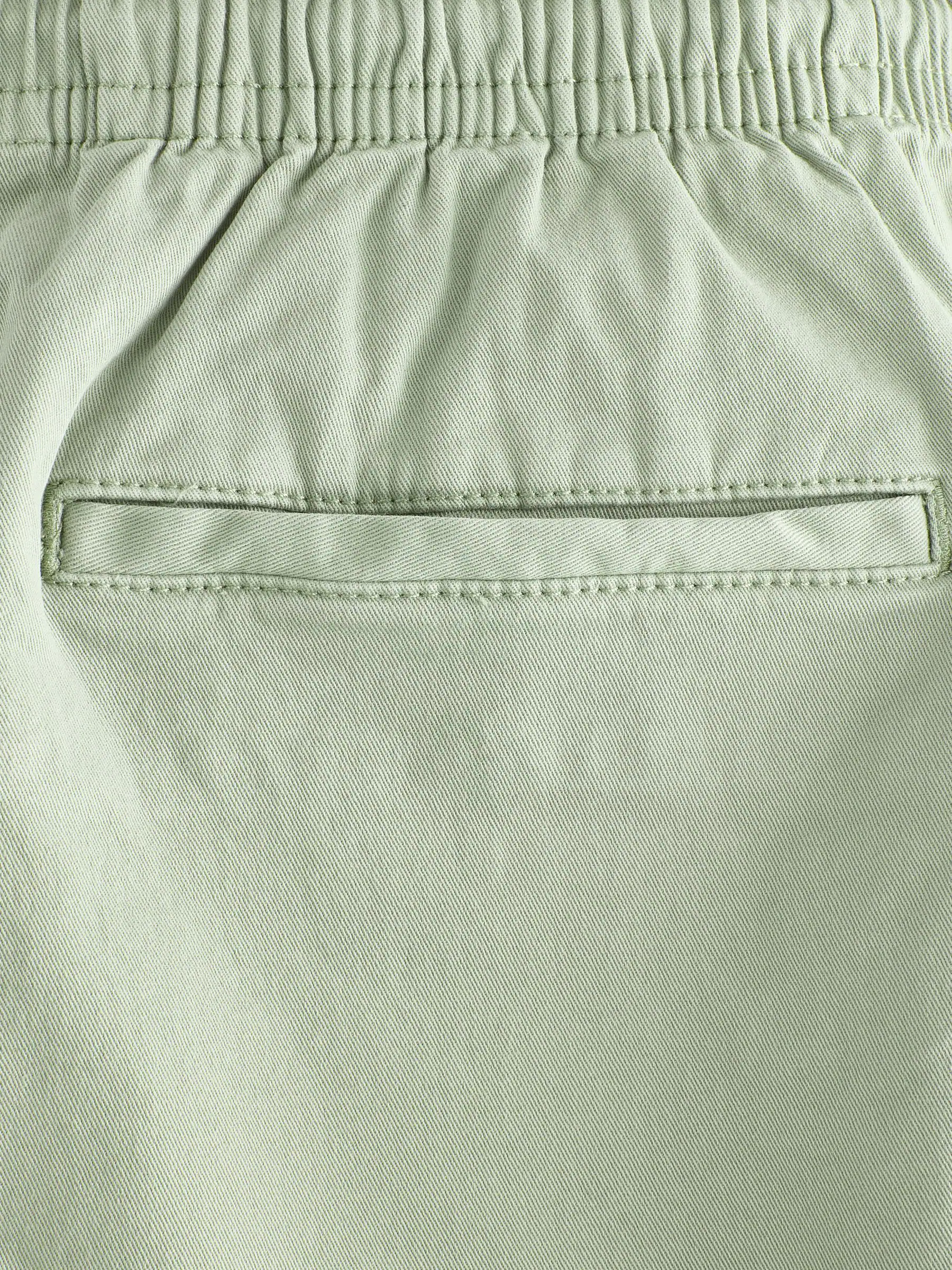 Kiezelkleurig/saliegroen - Set van 2shorts met elastische taille