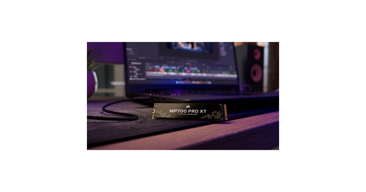 CorsairMP700 PRO XT 1 TB SSD  (Zwart, PCIe Gen5 x4 NVMe 2.0, M.2 2280, 3D TLC NAND)