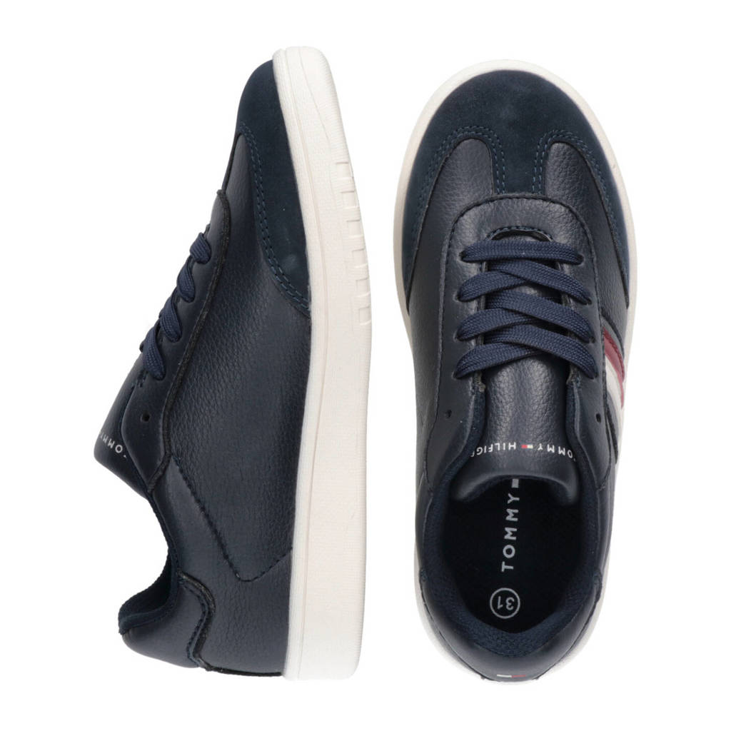 Tommy Hilfiger leren sneakers donkerblauw