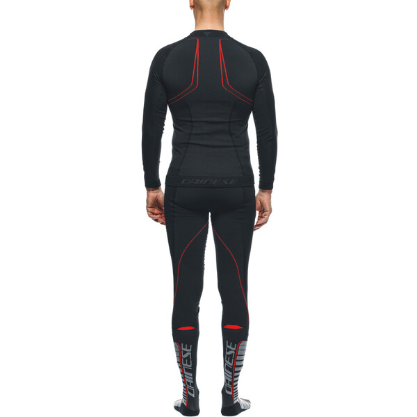 Dainese - T-shirt Thermique No Wind Thermo LS Noir / Rouge