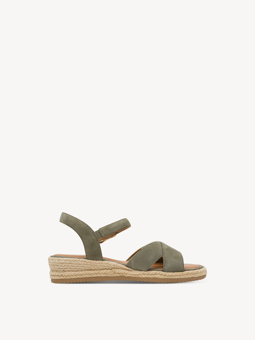 Leren Sandaaltje - khaki