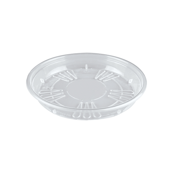 Soucoupe ronde en plastique injecté, transparente Ø 25 cm