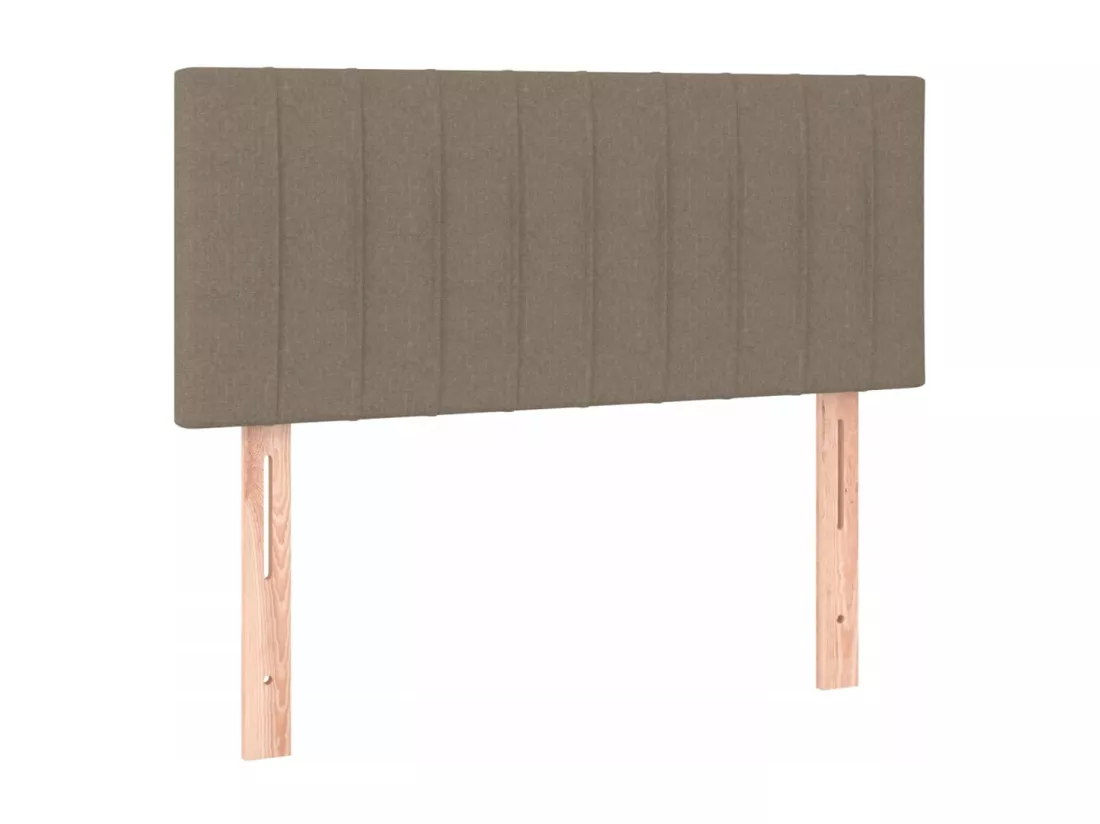 Sommier tapissier avec matelas et LED Taupe 90x190 cm Tissu