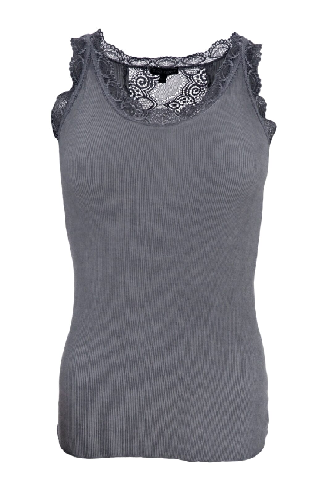 Black Colour Bcivy Rib Top grey