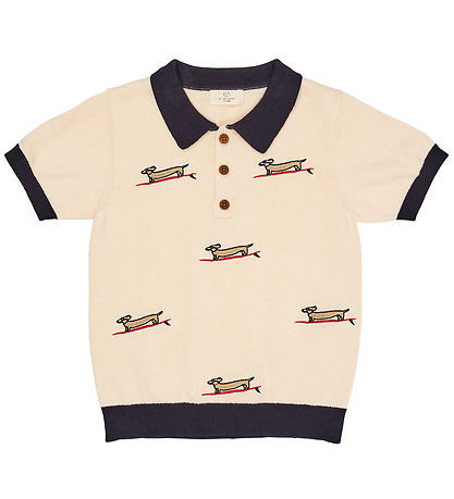 Copenhagen Colors Polo - Strick - Cream/Navy Kamm