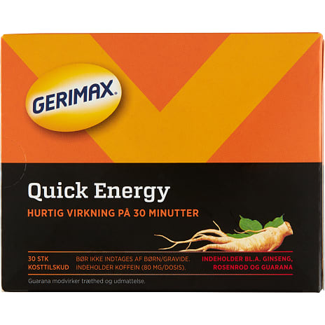 Ginseng, guarana og rosenrod