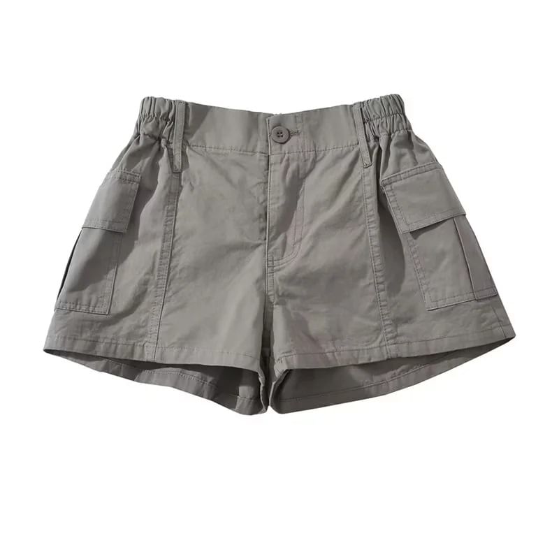 Asiris - Effen shorts met elastische taille