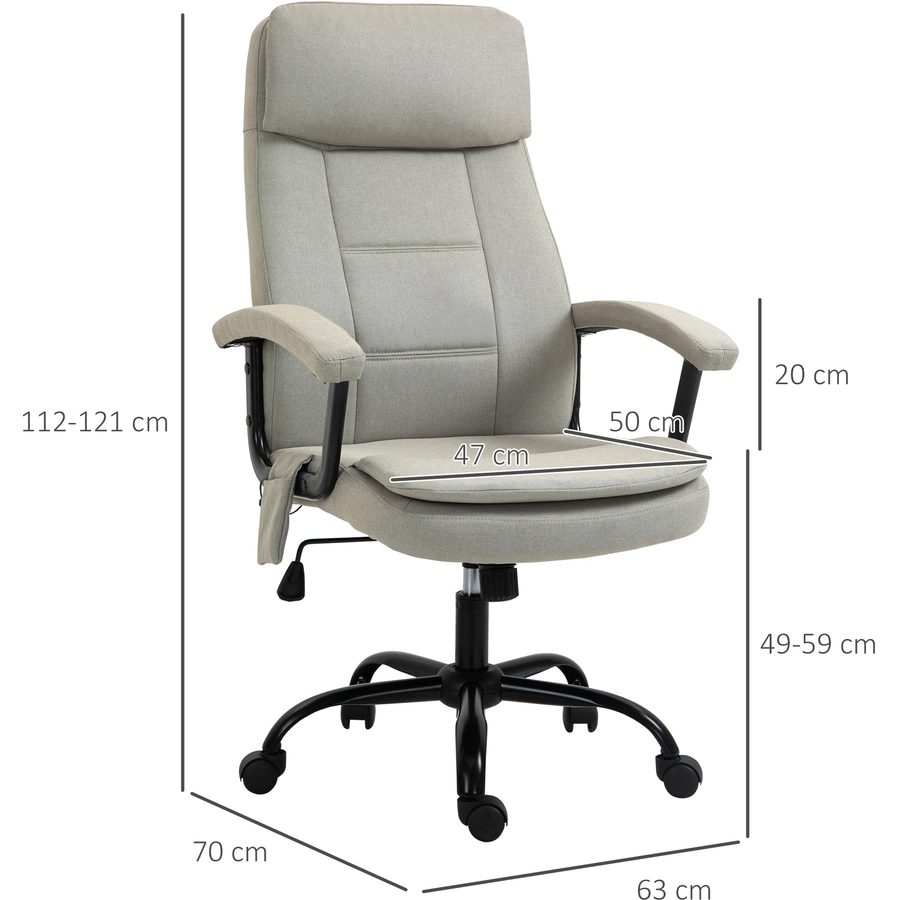 Vinsetto Bürostuhl  mit Massagefunktion beige