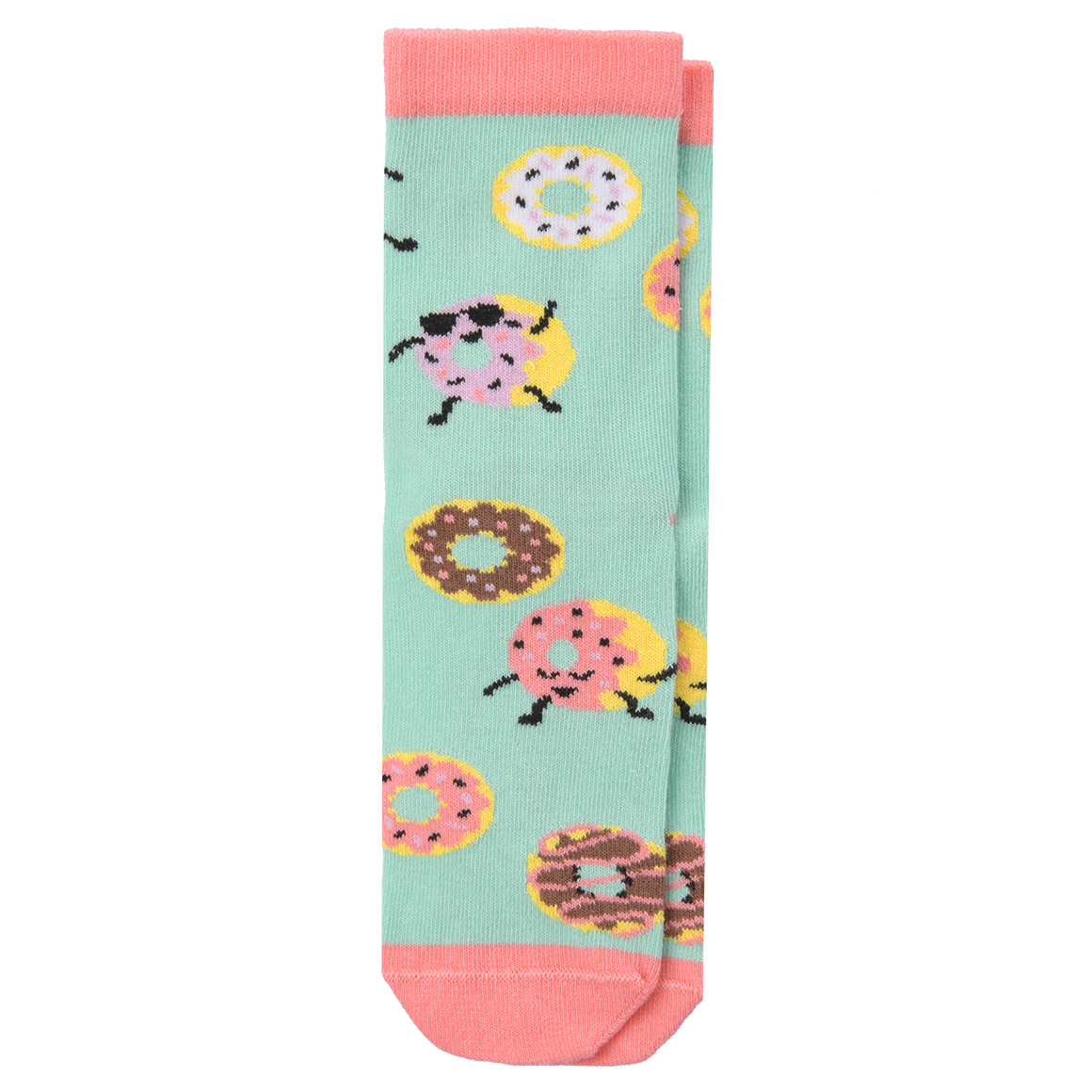 Topolino 1 Paar Mädchen Socken mit Donut-Motiven helltürkis
