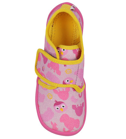 Affenzahn Hausschuhe - Cotton Film Bird - Berry