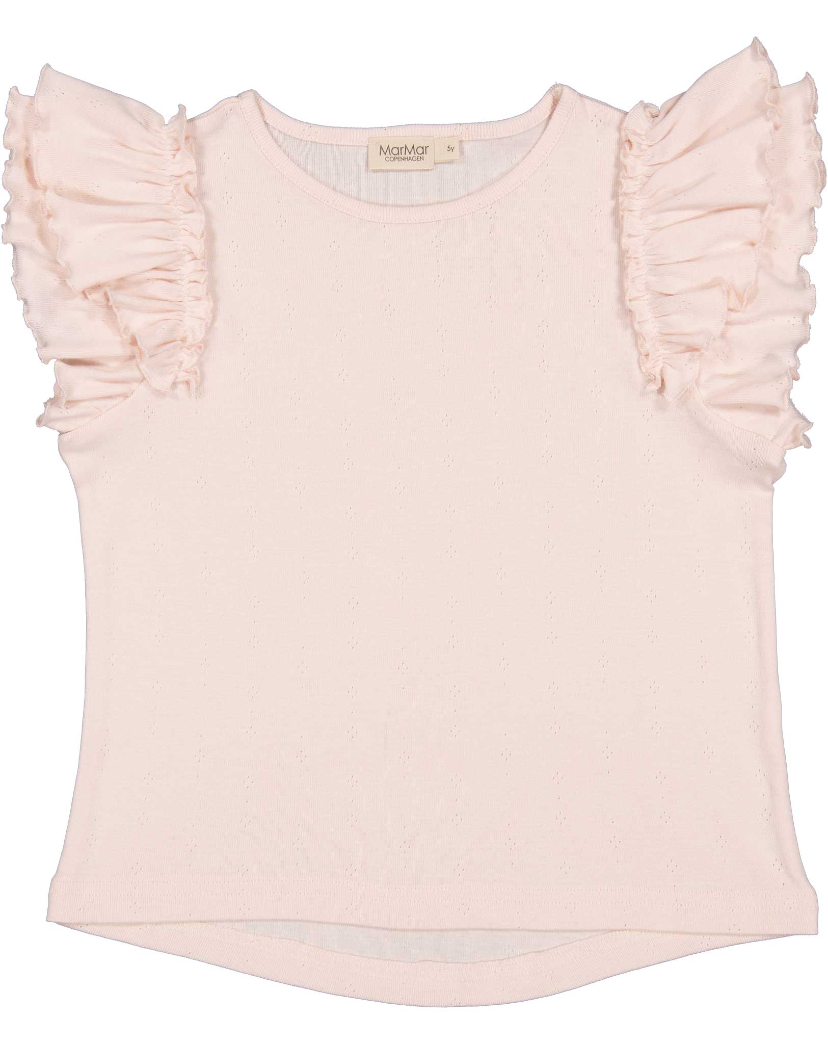 T-Shirt TAVORA FRILL in pink dahlia