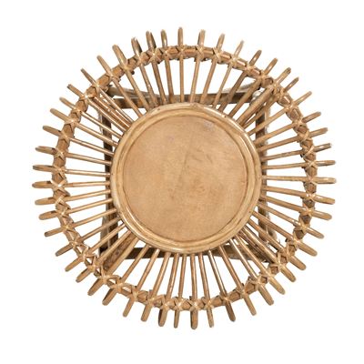 Petite table ronde en rotin