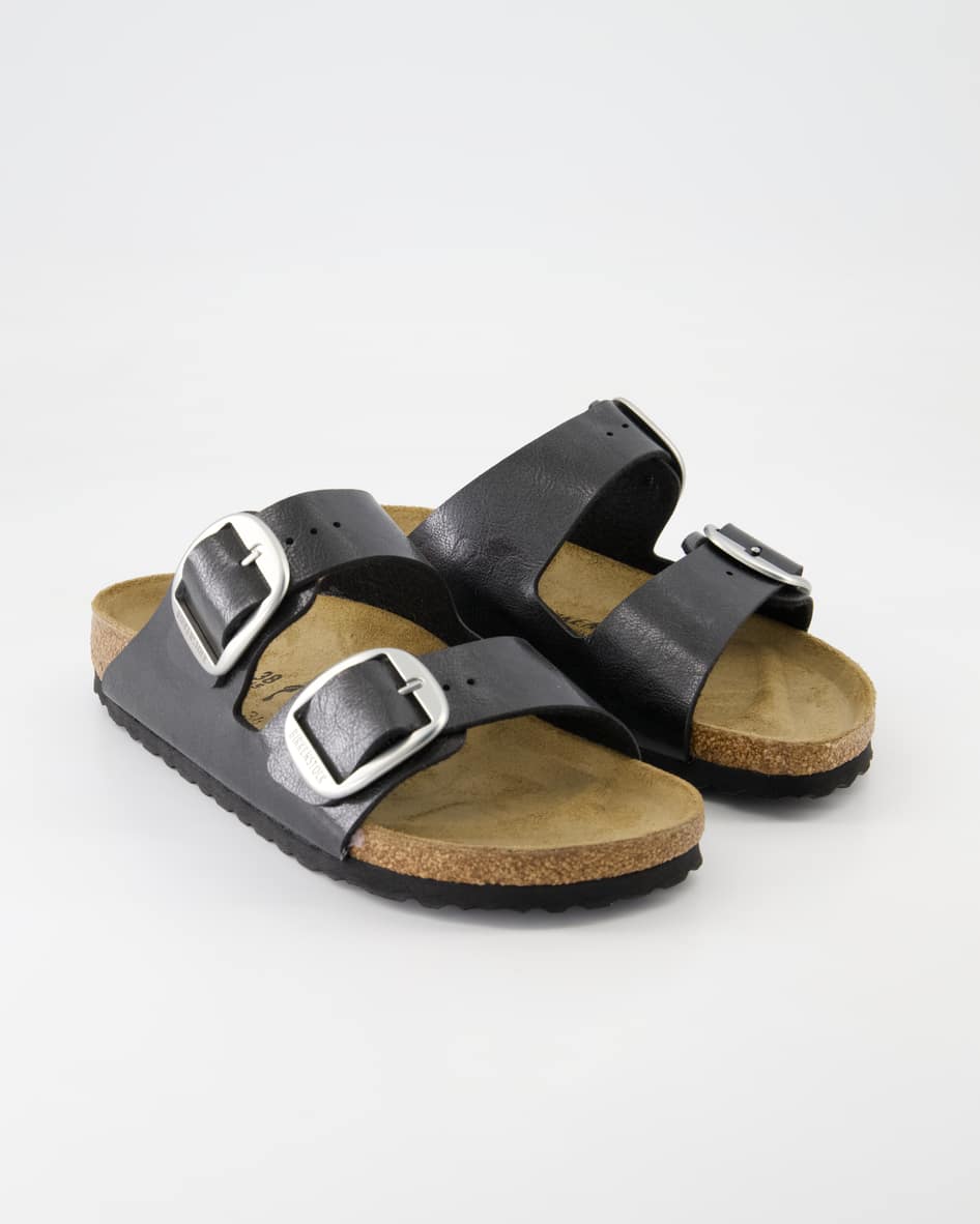 Birkenstock Arizona Big Buckle Pantoletten in Schwarz